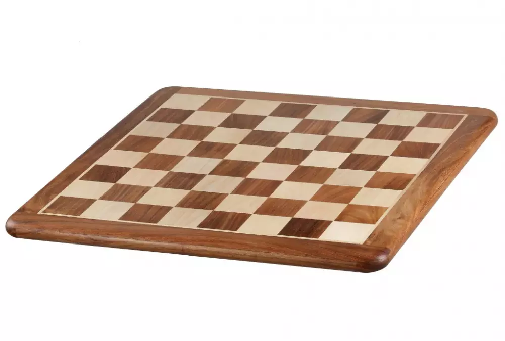 Deska szachowa z litego drewna - akacja indyjska/bukszpan (pole 55 mm)